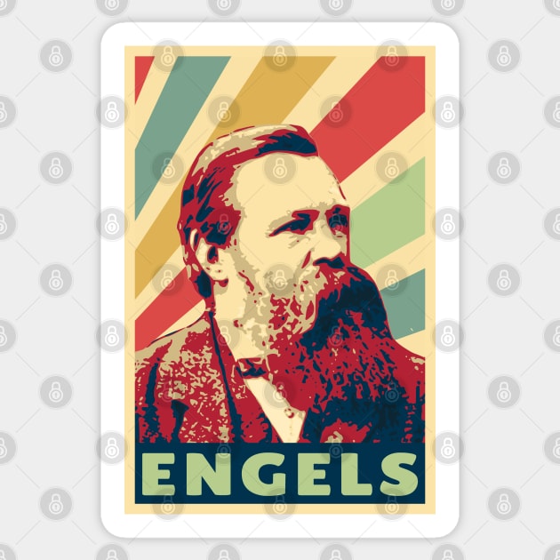 Friedrich Engels Vintage Colors Sticker by Nerd_art